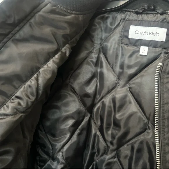Calvin Klein Men's Classic Black Bomber Jacket - Picture 7 of 9
